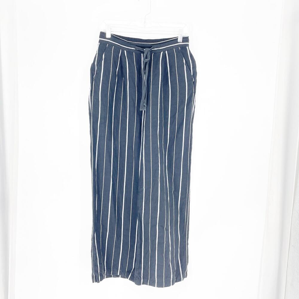 A New Day Linen Blend High Rise Stripe Pants Size Small